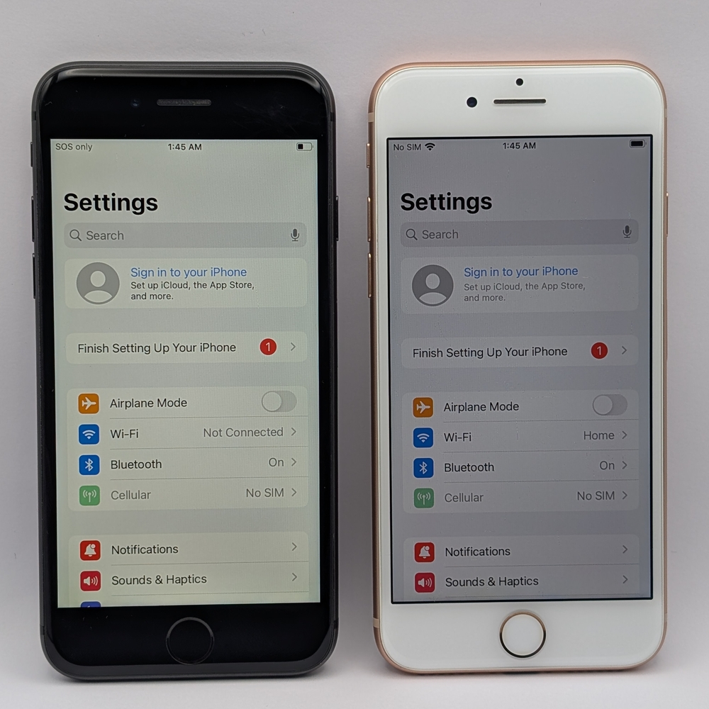 Two Used Iphone 8 64gb Unlocked For Any Carrier Black & Rose Gold